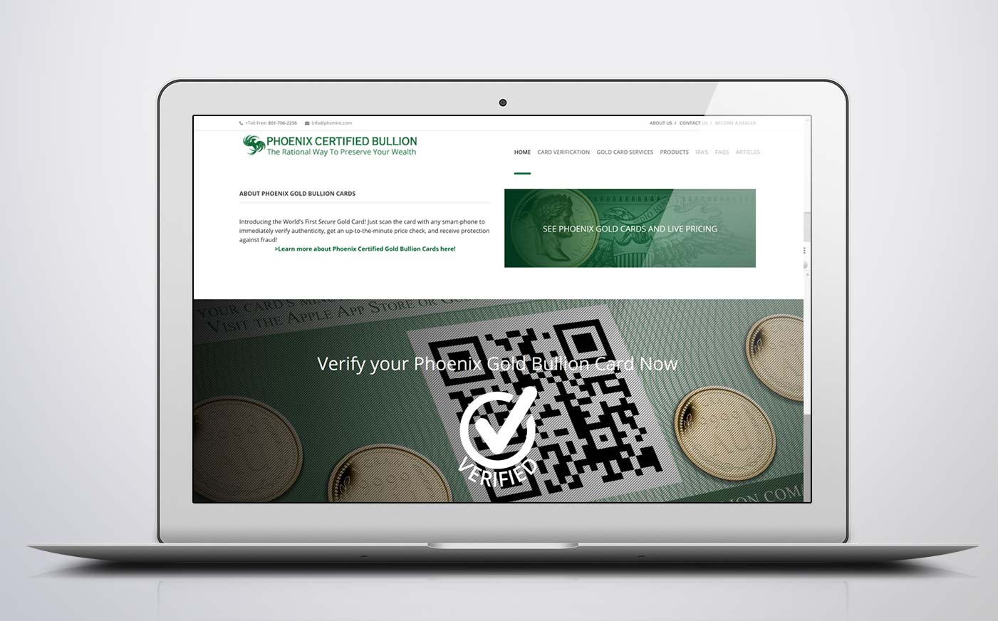 Phoenix Certified Bullion website